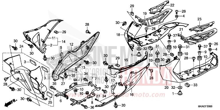 UNTERSTE STUFE von Integra 750 MAT MAJESTIC SILVER METALLIC (NHB70) von 2017